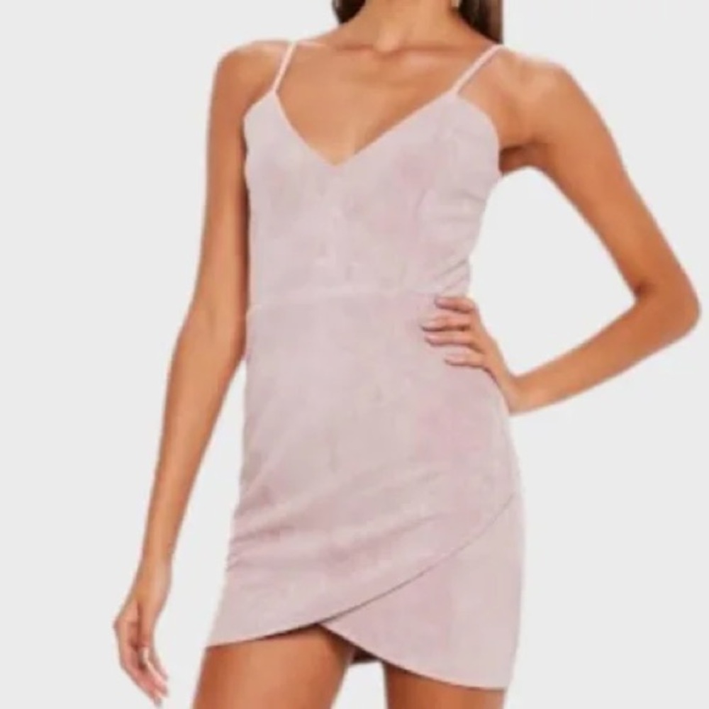 Missguided Blush Pink Mini Slip Dress